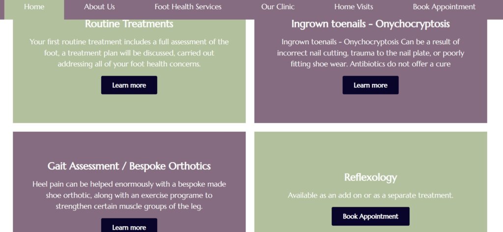 The Marvellous Marketing Co Limited - Services offered from heacham foot clinic
