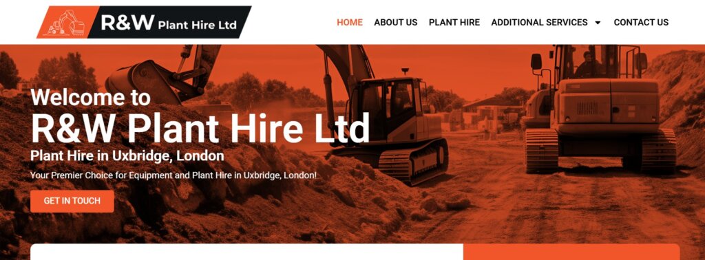 R&W Plant Hire Ltd Homepage on the website